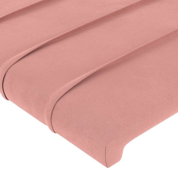 vidaXL Cabeceira de cama 2 pcs veludo 72x5x78/88 cm rosa