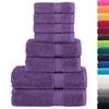 vidaXL 8pcs Conjunto toalhas banho premium SOLUND 600 gsm roxo