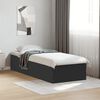 vidaXL Estrutura de cama 100x200 cm derivados de madeira preto