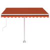 vidaXL Toldo autom&aacute;tico independente 300x250 cm laranja e castanho