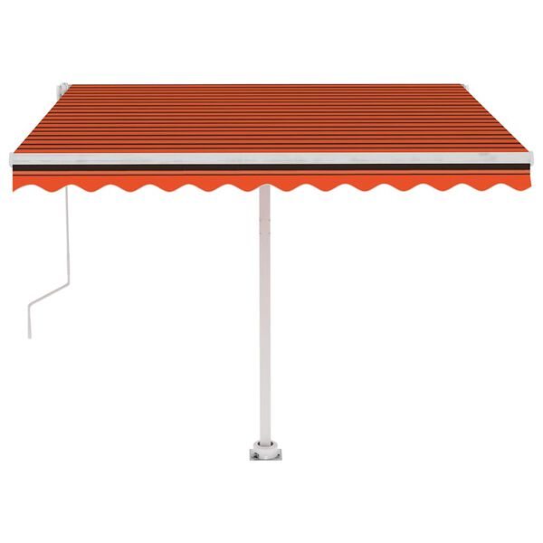 vidaXL Toldo autom&aacute;tico independente 300x250 cm laranja e castanho