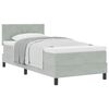 vidaXL Cama Box com cabeceira Cinzento-claro 90 x 200 cm Veludo