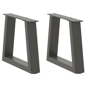 vidaXL P&eacute;s para mesa de centro em V, 2 pe&ccedil;as, antracite, 30x(30-31,3) cm, a&ccedil;o