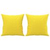 vidaXL 2 pcs conjunto de sof&aacute;s com almofadas tecido amarelo-claro