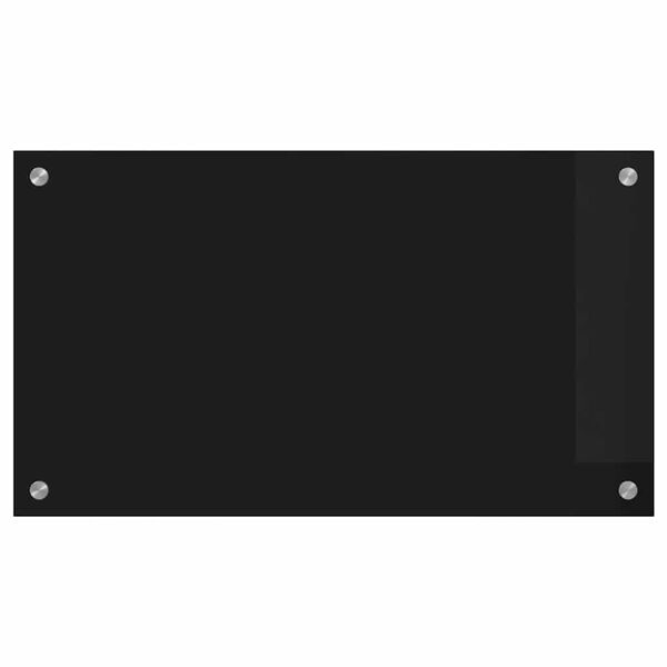 vidaXL Prote&ccedil;&atilde;o de Cozinha Preto 70 x 40 cm vidro temperado