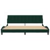 vidaXL Estrutura de cama sem colch&atilde;o Hanko 200x200 cm veludo verde-escuro