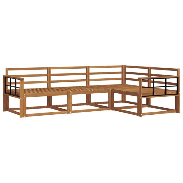 vidaXL Conjunto de Sof&aacute;s para Exterior 4 pcs Natural