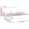 vidaXL Cama com Armazenamento Branco 200 x 200 cm Madeira processada