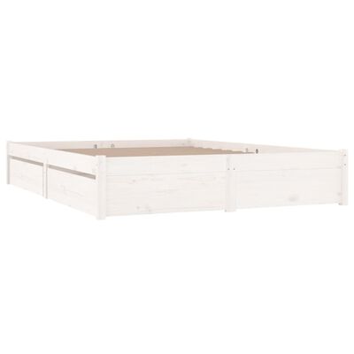 vidaXL Estrutura de cama com gavetas 200x200 cm branco