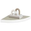 vidaXL Prateleira de canto parede 35x35x3,8 cm MDF cor carvalho/branco