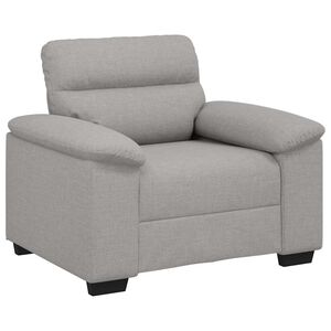 vidaXL Poltrona 100x81x84 cm tecido cinzento nuvem