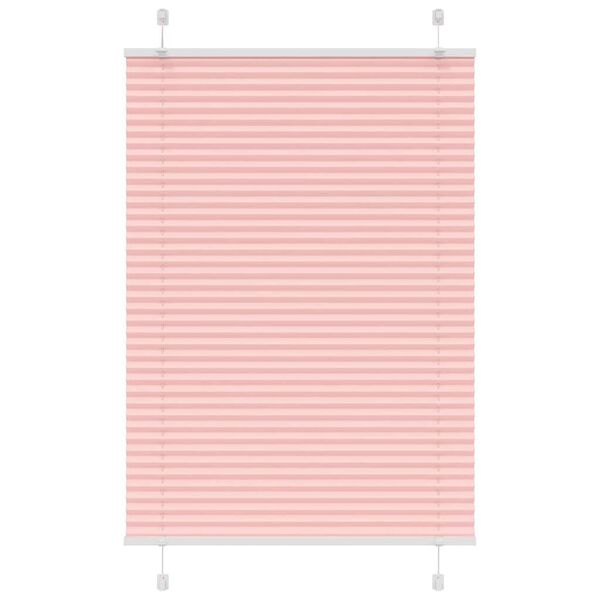 vidaXL Rosa Plissada Cega 95x150 cm Largura Tecido 94,4 cm Poli&eacute;ster