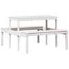 vidaXL Mesa de piquenique 110x134x75 cm madeira de pinho maci&ccedil;a branco