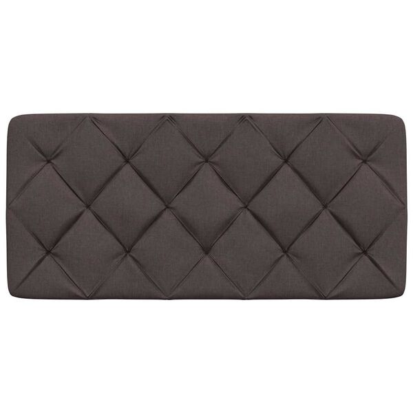 vidaXL Almofad&atilde;o de cabeceira 100 cm tecido castanho-escuro