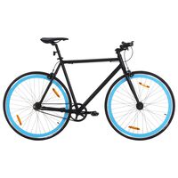 vidaXL Bicicleta de mudanças fixas 700c 51 cm preto e azul