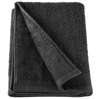 vidaXL Conjunto de toalhas 12 pcs algodão 450 g preto