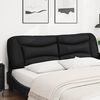 vidaXL Almofad&atilde;o de cabeceira Hvar 183 cm couro artificial preto