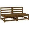 vidaXL Sof&aacute;s de centro para jardim 2 pcs pinho maci&ccedil;o castanho mel