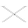 vidaXL P&eacute;s para mesa de centro em formato de X, 2 pe&ccedil;as, branco, 70x (42-43) cm, a&ccedil;o