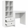 vidaXL Mesa com gaveta 2 pcs Branco
