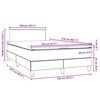 vidaXL Cama box spring c/ colch&atilde;o e LED 120x210 cm veludo azul-escuro