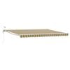 vidaXL Toldo Retr&aacute;til El&eacute;trico Verde, Amarelo, Branco 4,5 &times; 3,5 m