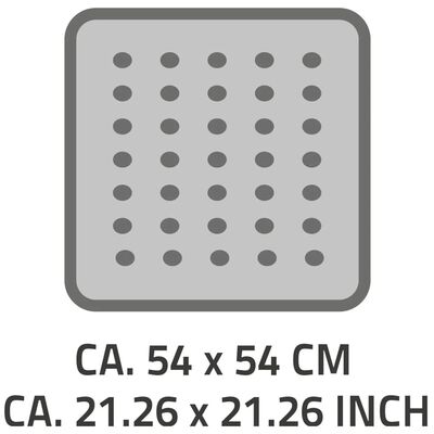 RIDDER Tapete de banho antiderrapante Capri 54x54 cm branco 66281