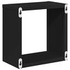 vidaXL Prateleiras de parede em forma de cubo 2 pcs 26x15x26 cm preto