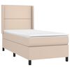 vidaXL Cama com molas/colch&atilde;o 80x200 cm couro artificial cappuccino
