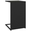 vidaXL Mesa em C 40x35x60 cm vime PE preto