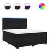 vidaXL Cama com molas/colch&atilde;o 180x200 cm veludo preto
