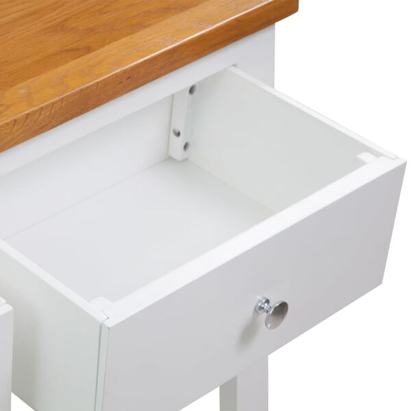 vidaXL Mesa consola 83x30x73 cm madeira carvalho maciça