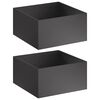 vidaXL Vaso de Jardim 2 unid. Preto 100 x 100 x 40 cm