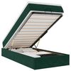 vidaXL Estrutura de cama otomana colch&atilde;o 90x200 cm veludo verde escuro