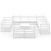 vidaXL 12 pcs conjunto lounge de jardim pinho maci&ccedil;o branco