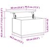 vidaXL Mesa de centro 60x44,5x45 cm derivados madeira carvalho sonoma