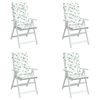 vidaXL Almofad&otilde;es cadeira de encosto alto 4 pcs tecido folhas