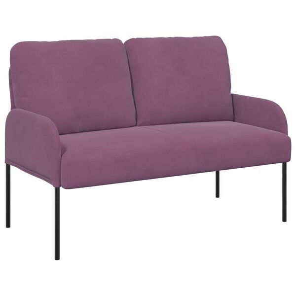 vidaXL Sof&aacute;s com almofada 110cm Roxo Contraplacado