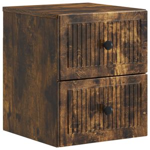 vidaXL Gabinete de Canto Montado na Parede com gaveta Carvalho Fumado