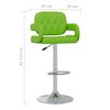 vidaXL Bancos de bar 2 pcs couro artificial verde