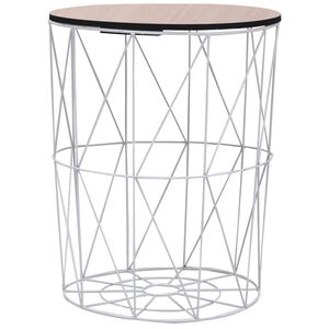 vidaXL Mesa de centro &Oslash; 47 cm branco