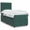 vidaXL Cama com molas/colch&atilde;o 90x200 cm veludo verde-escuro