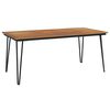 vidaXL Mesa jardim c/ pernas estilo grampo 180x90x75 cm ac&aacute;cia maci&ccedil;a