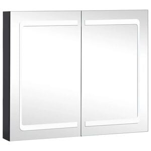 vidaXL Arm&aacute;rio espelhado para casa de banho com LED 80x12,2x68 cm