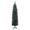 vidaXL &Aacute;rvore de Natal artificial fina com 300 luzes LED 240 cm