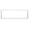 vidaXL Estantes parede c&uacute;bicas 2pcs deriv. madeira 80x15x26,5cm branco