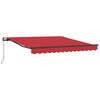 vidaXL Toldo Retr&aacute;til Manual Vermelho 300 x 250 cm Poli&eacute;ster e A&ccedil;o