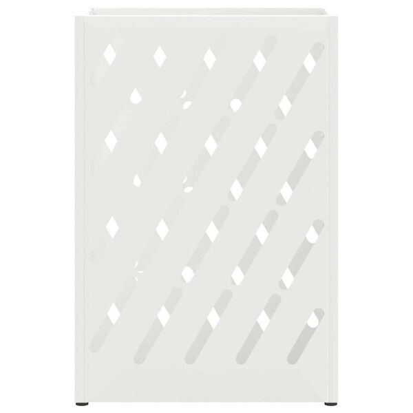 vidaXL Suporte de Guarda-Sol Branco 28 x 12 x 41 cm Aço