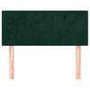 vidaXL Cabeceira de cama veludo 80x5x78/88 cm verde-escuro