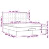 vidaXL Estrutura cama otomana colch&otilde;es 200x200cm veludo cinzento claro
